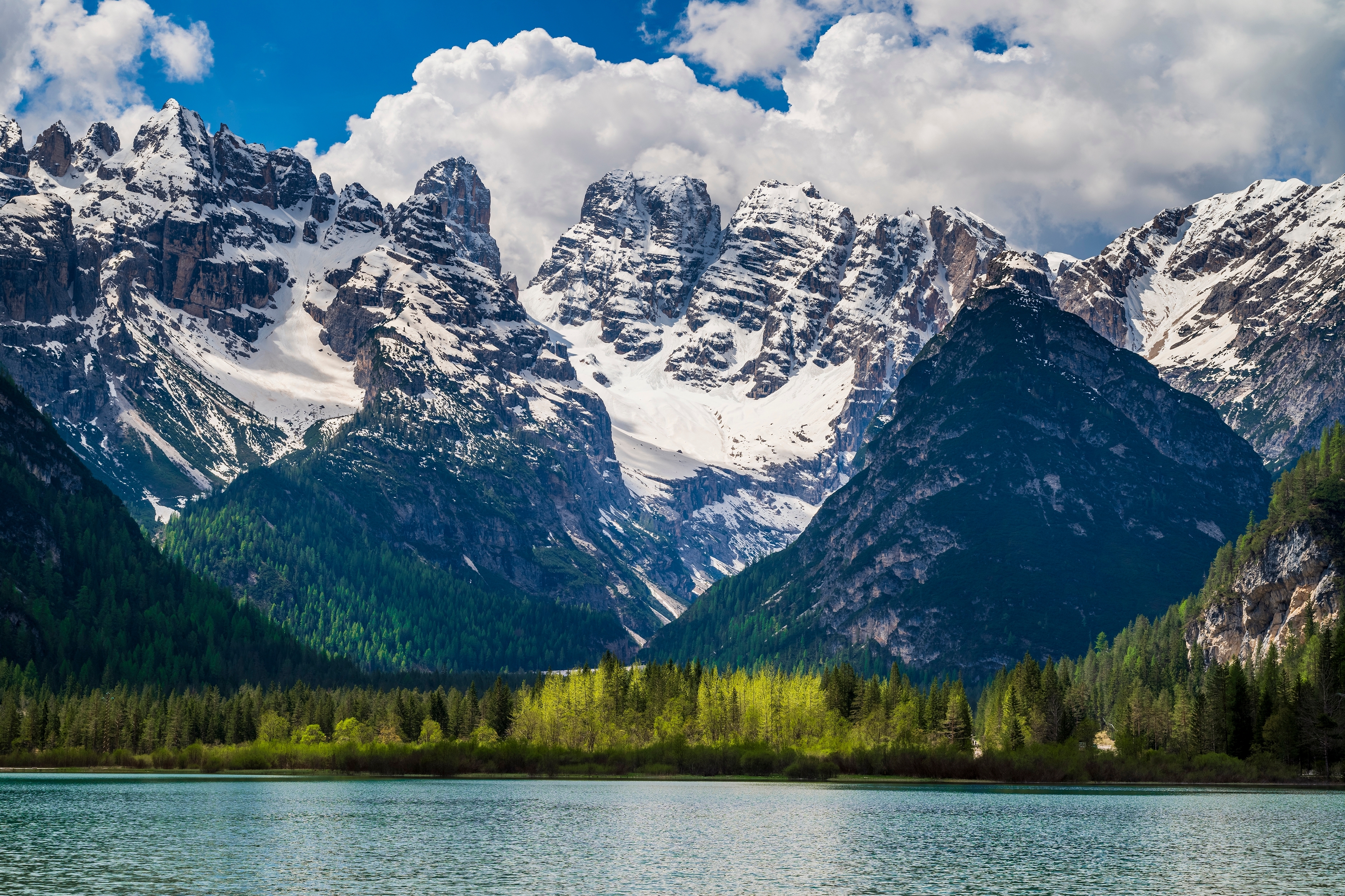 Lago Landro in the Dolomites, Italy
