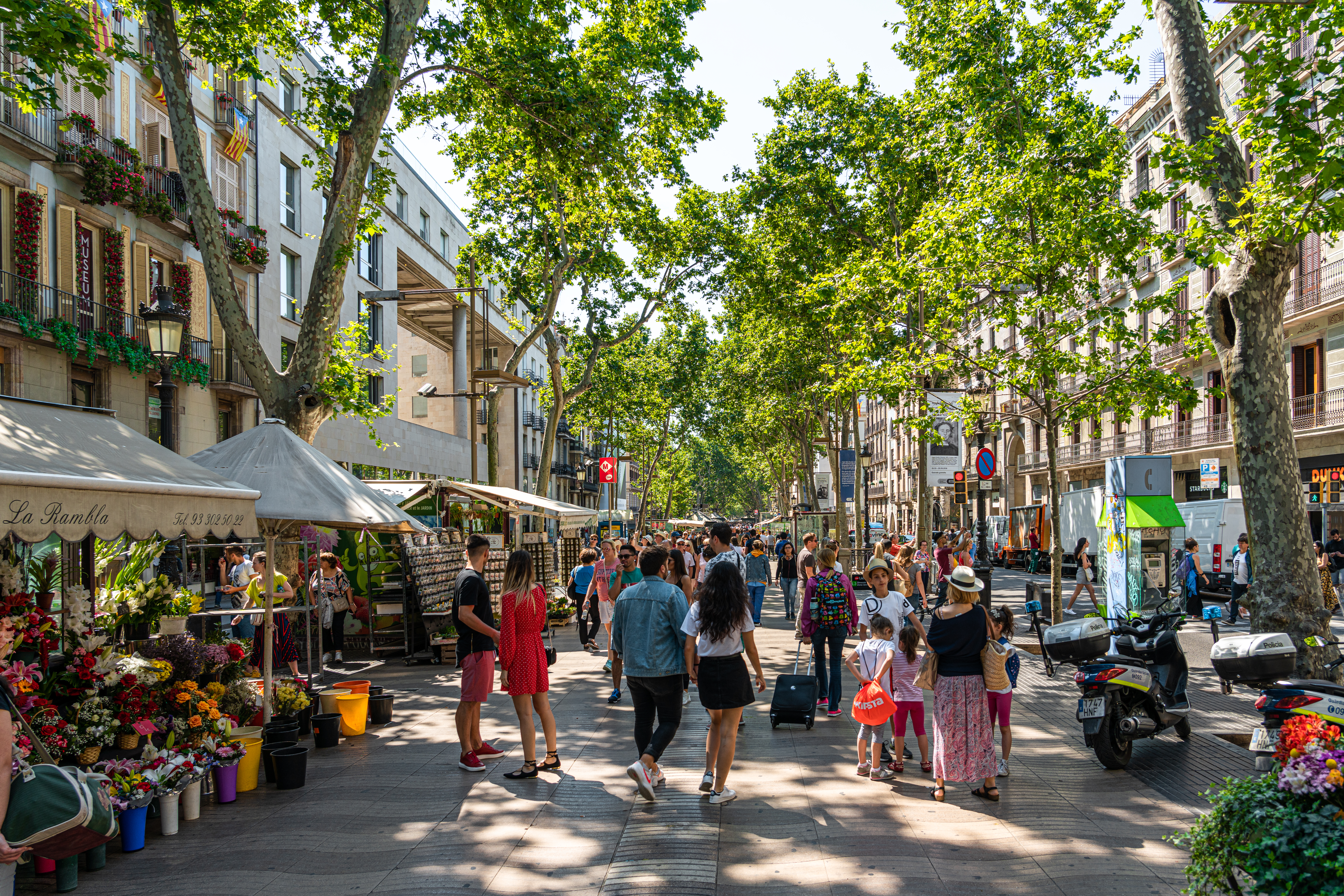 La Rambla in Barcelona, Spain