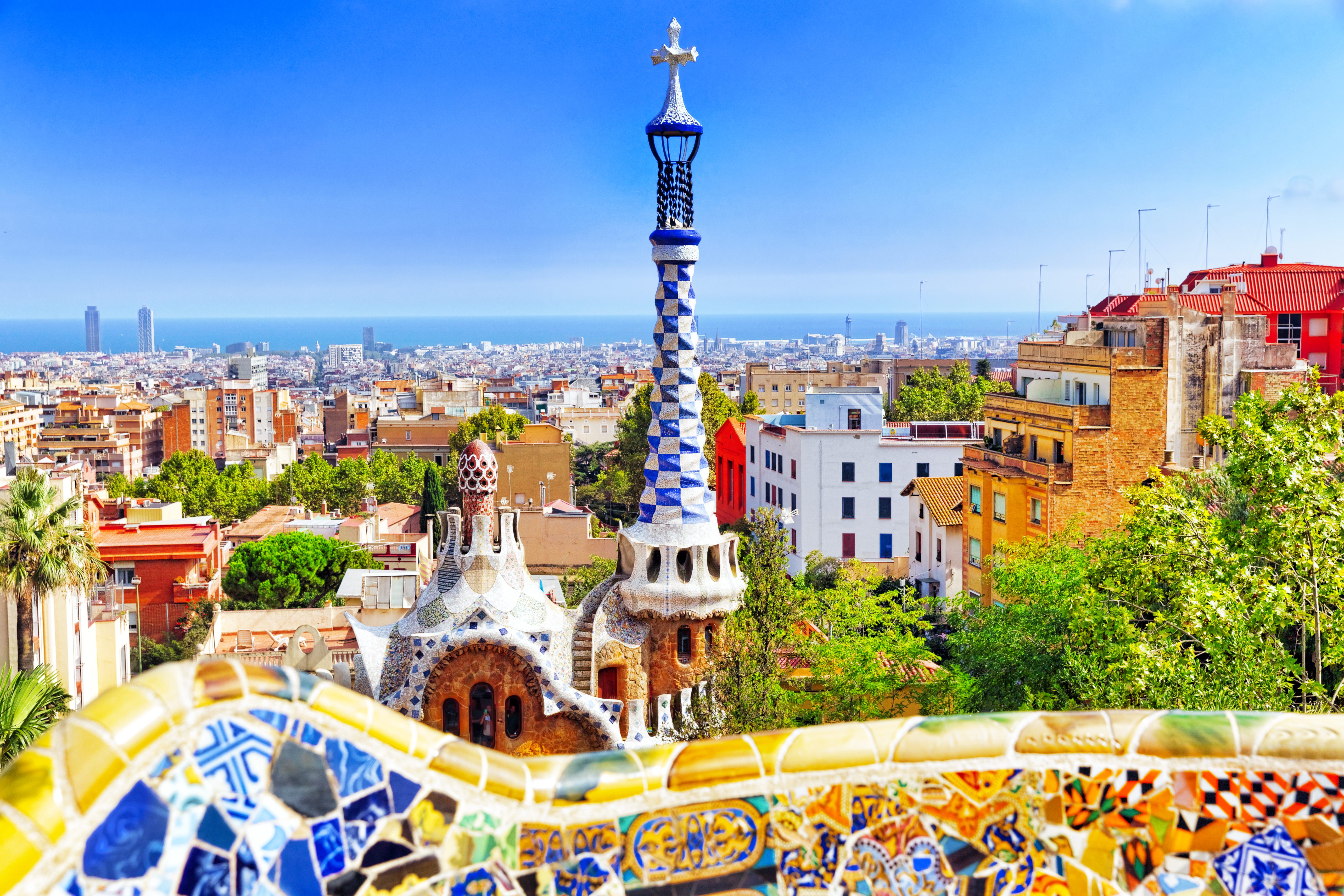 Park Guell in Barcelona, Spain