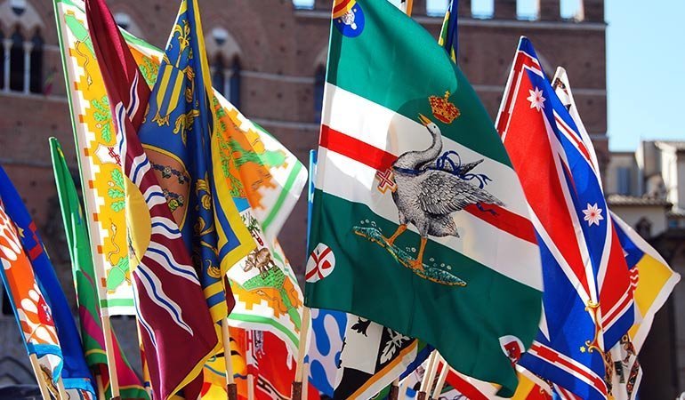 palio di siena contrade flage