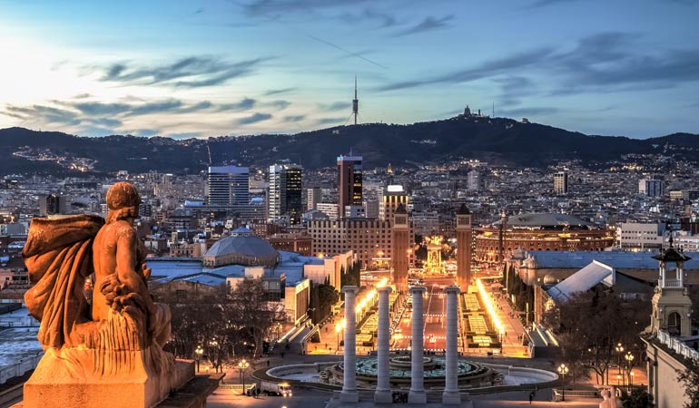 romantic barcelona views