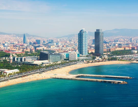 barcelona beach view