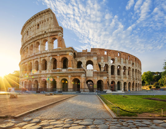 Close view of Colosseum in Rome