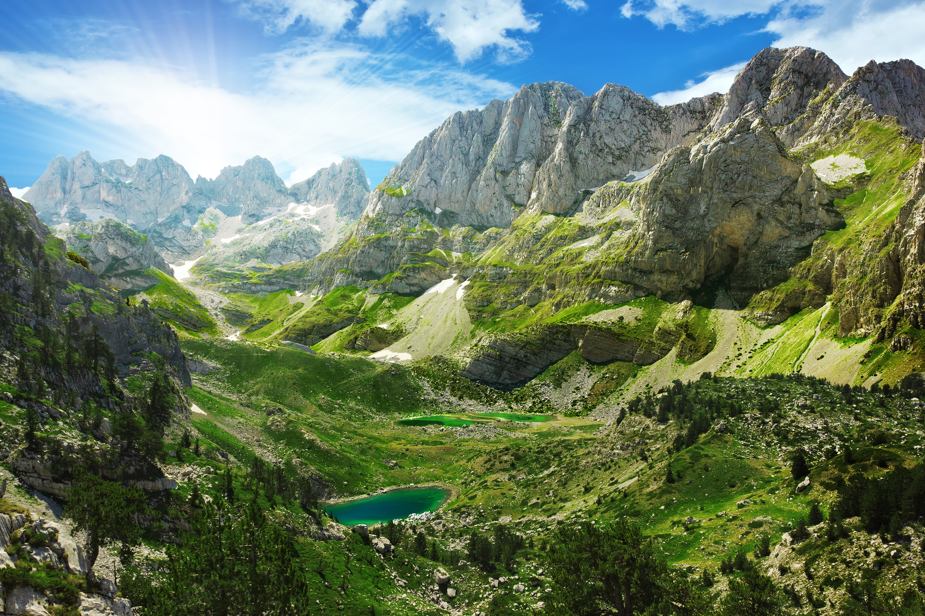Craggy mountains in northern Albania