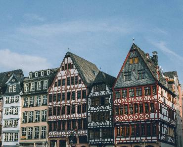 Traditional building facades in Frankfurt, Germany