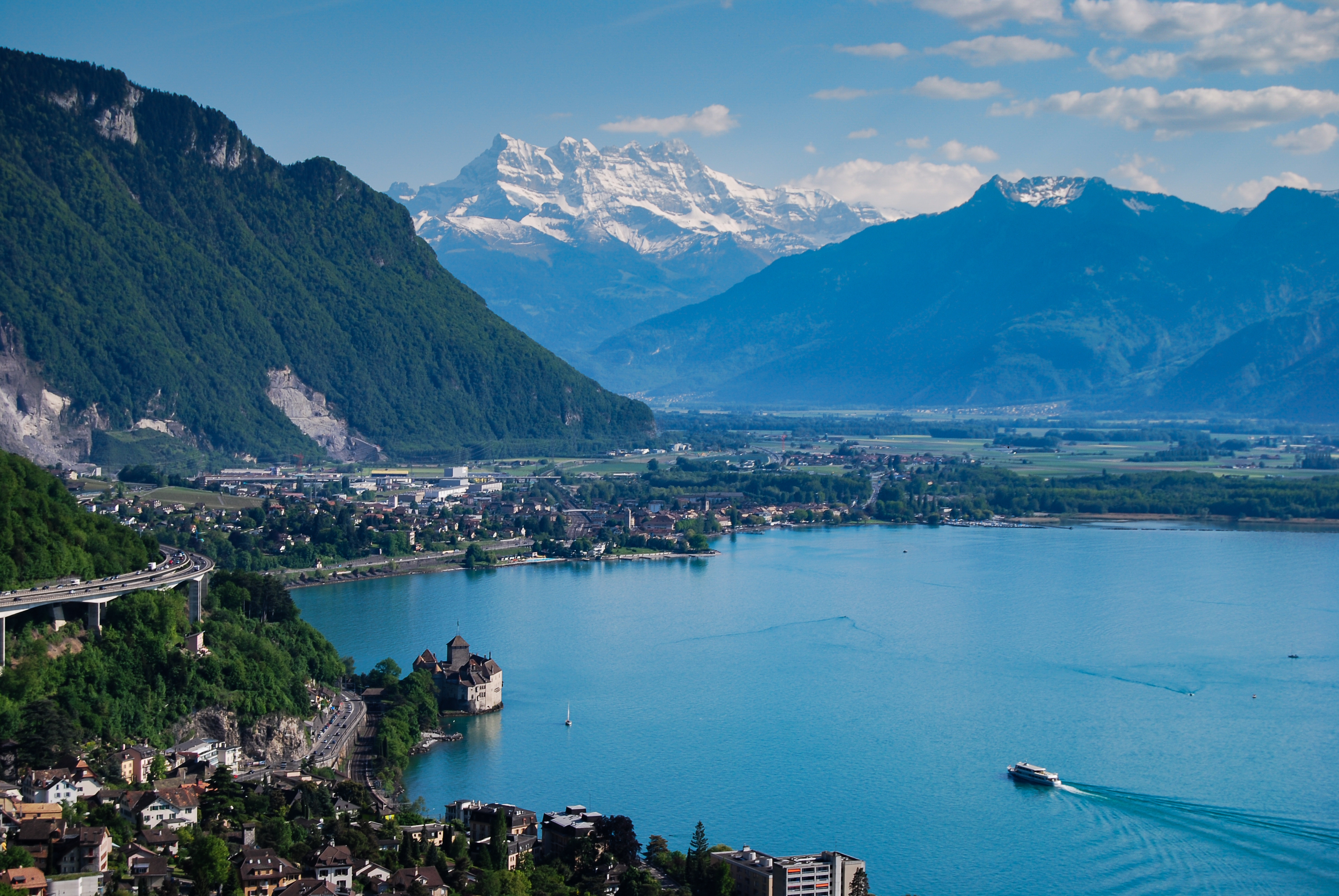 View of Lake Geneva and Montreux