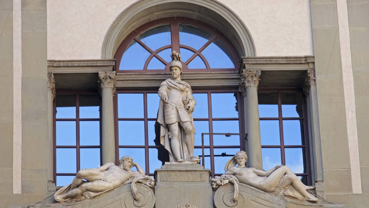 Statue in front of Duomo Florence