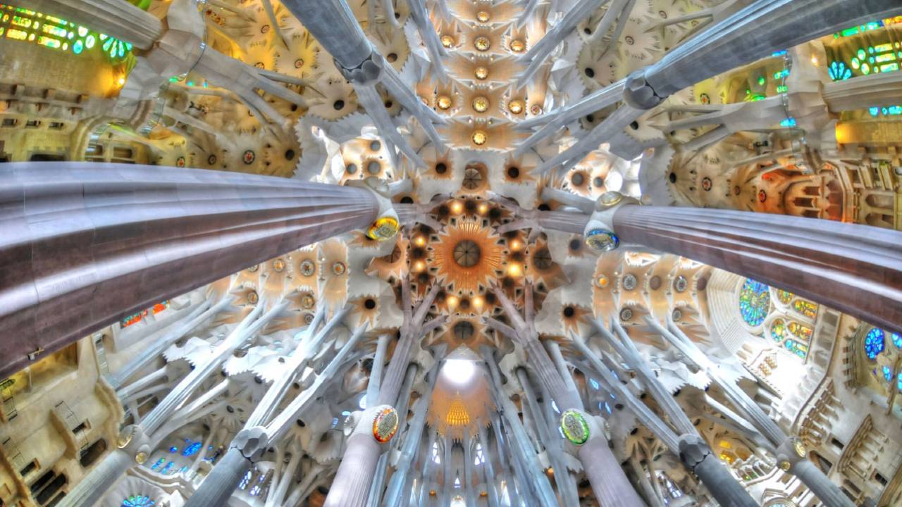 Sagrada Familia's amazing ceiling