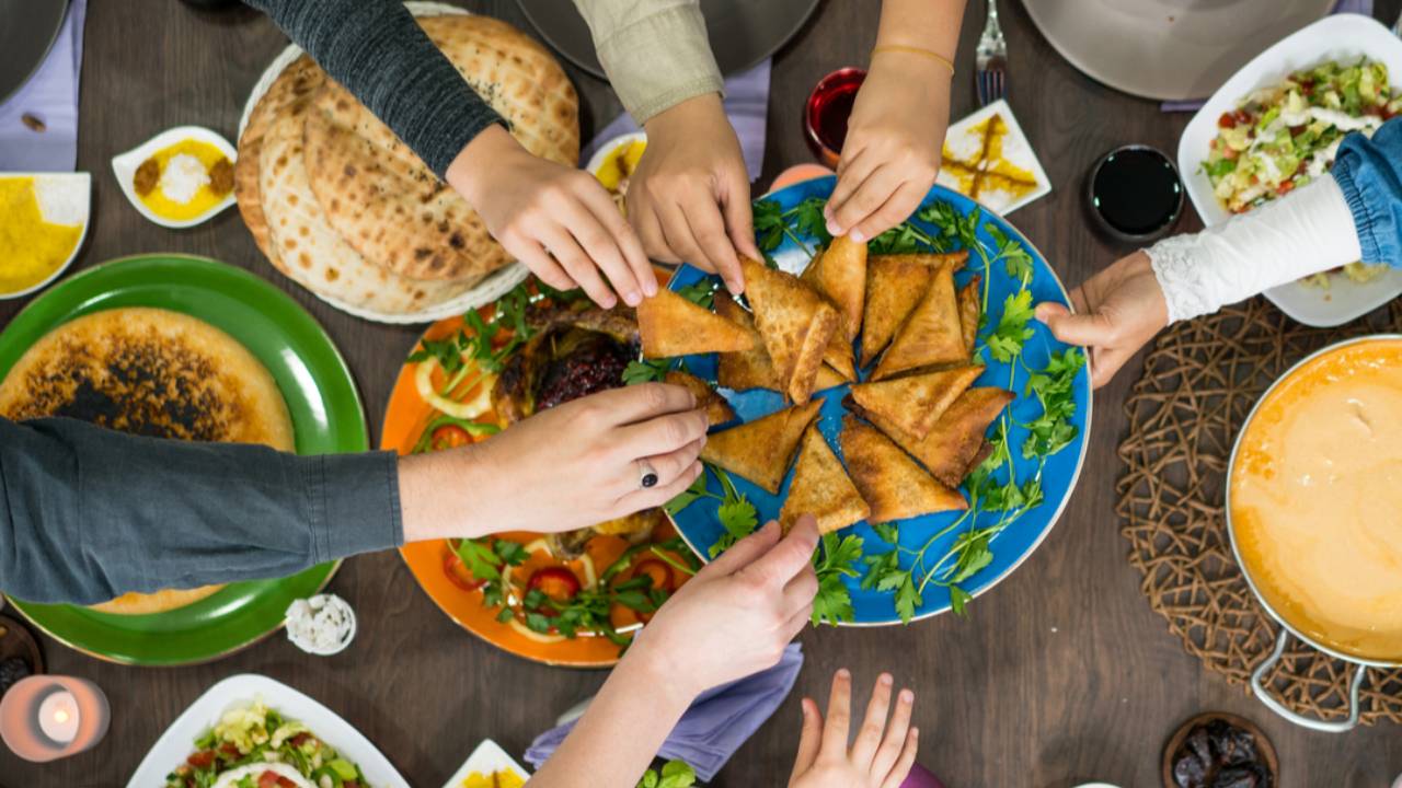 Table of enjoying food