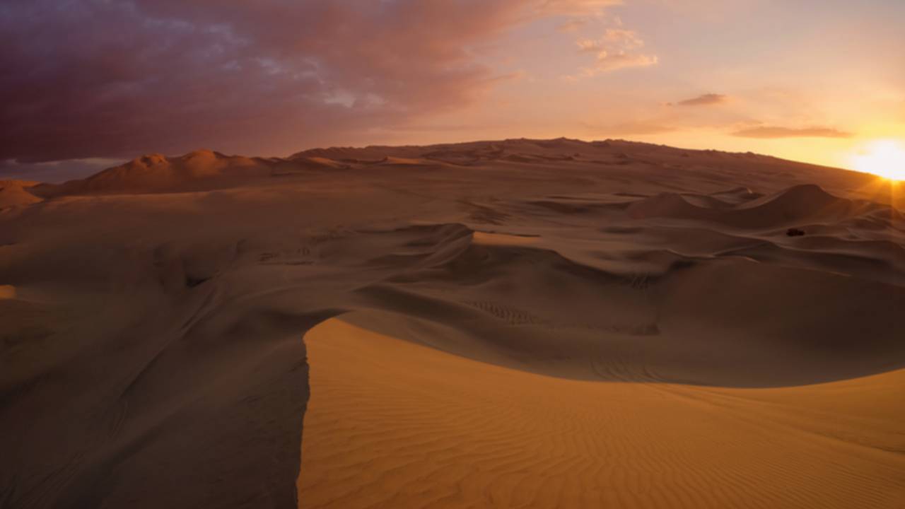 Sunset in Desert