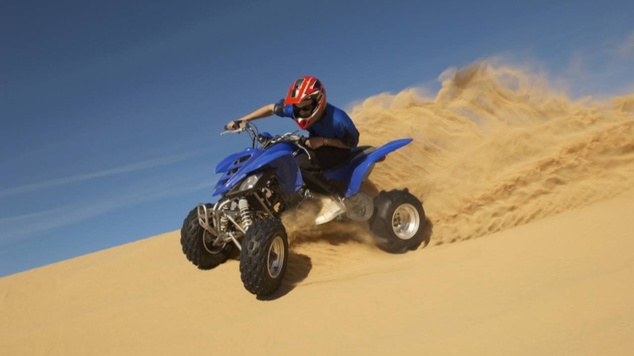 Quad biking desert