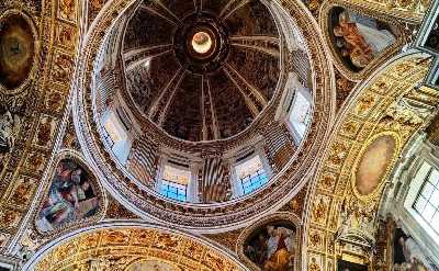 ceiling inside the basilica