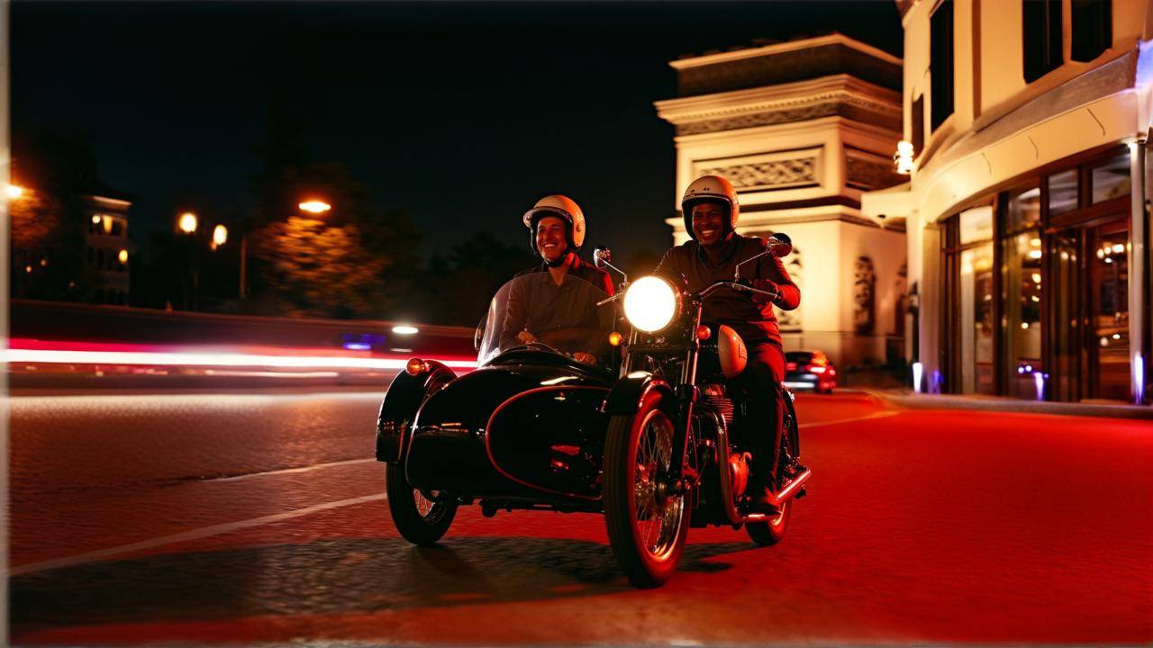 Paris Vintage Side-Car Tour by Night with Champagne