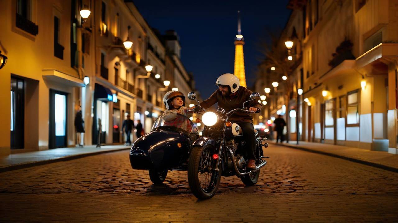 Paris Vintage Side-Car Tour by Night with Champagne