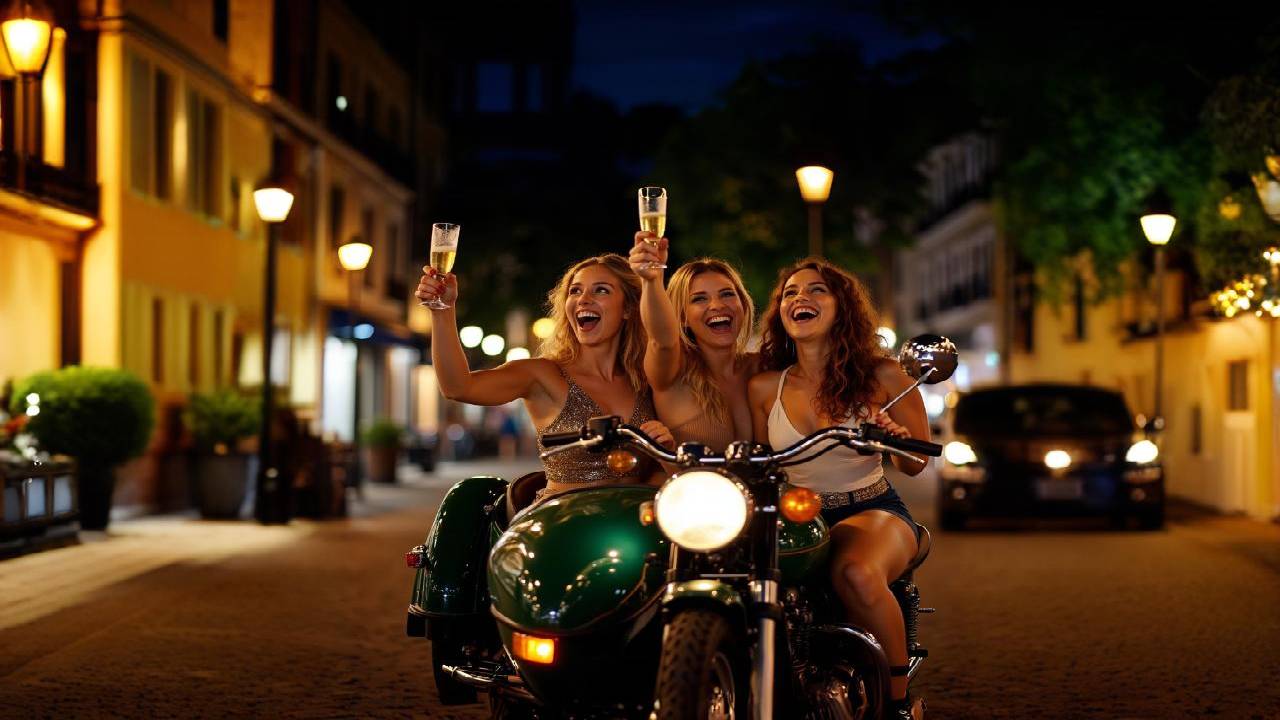 Paris Vintage Side-Car Tour by Night with Champagne