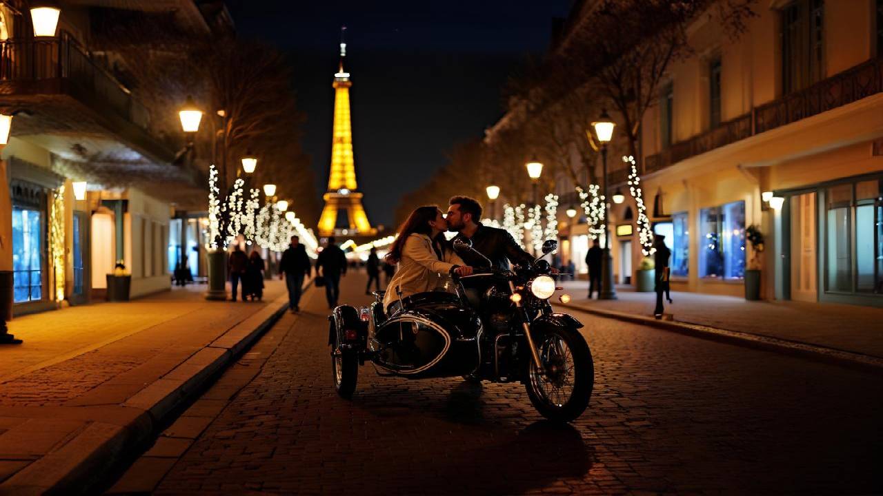 Paris Vintage Side-Car Tour by Night with Champagne